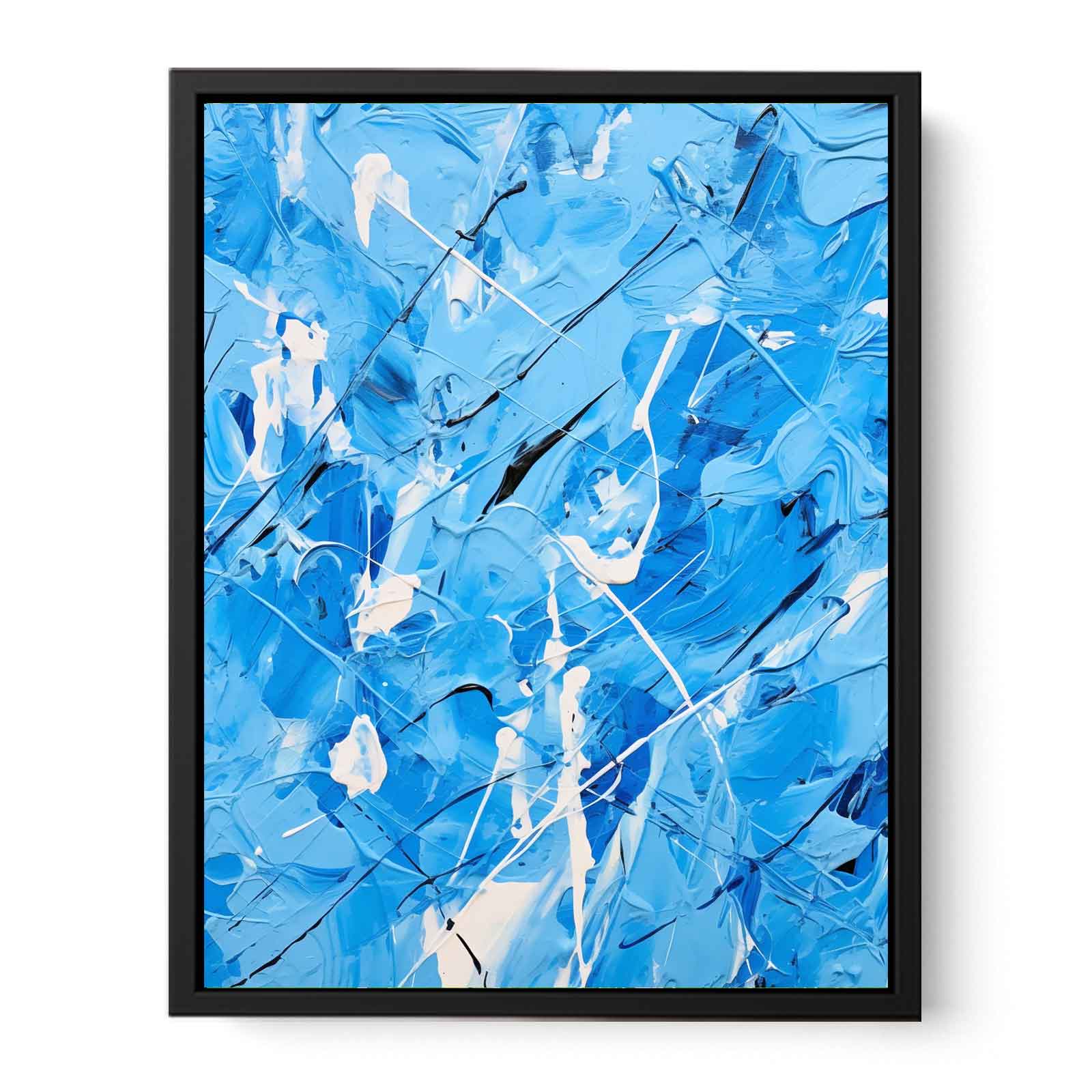Green Art Dripping Color Painting  Canvas Print