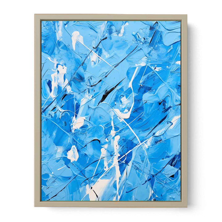 Green Art Dripping Color Painting  Art Print