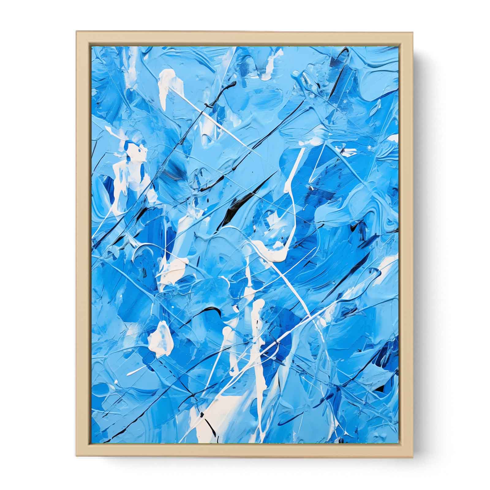Green Art Dripping Color Painting  Streched canvas