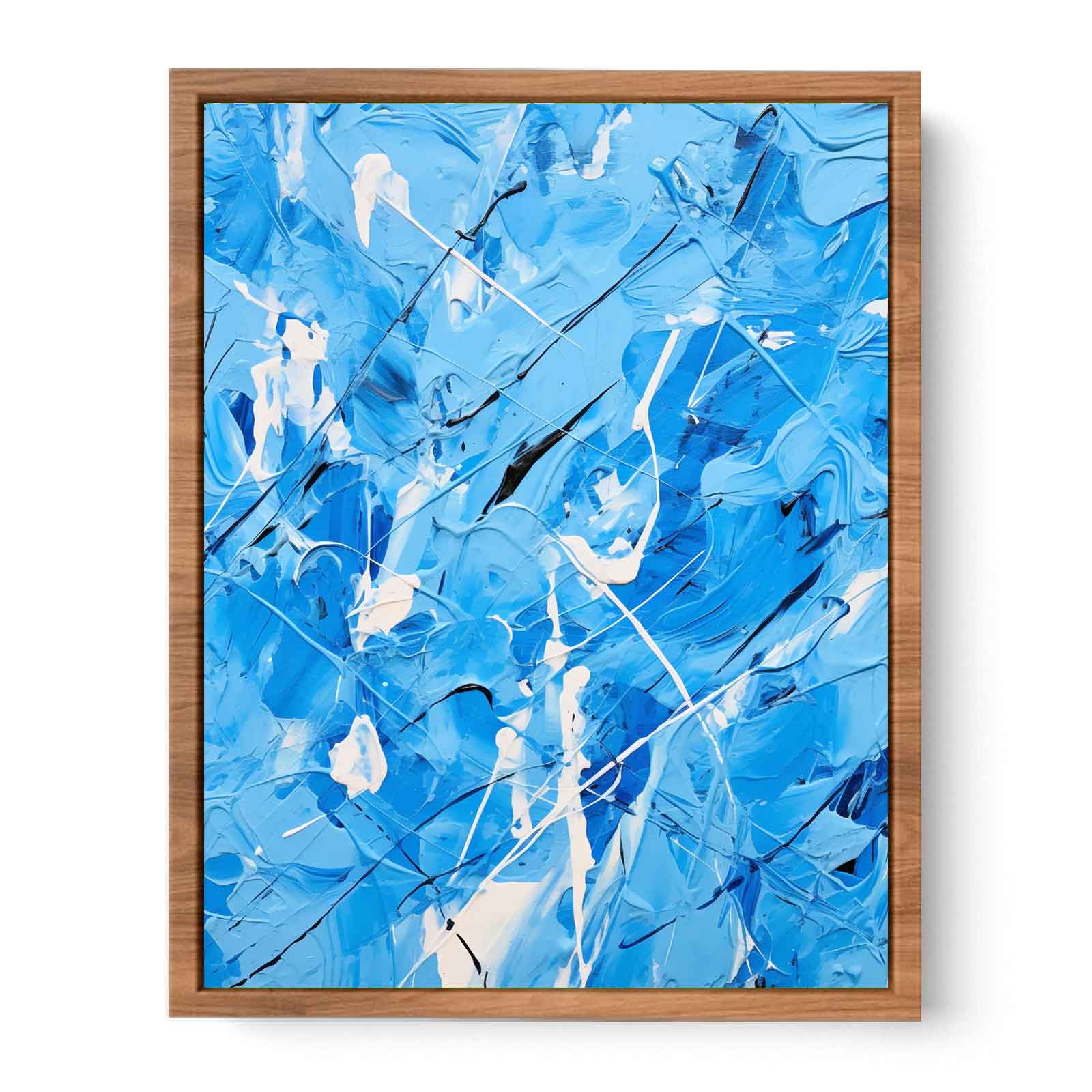 Green Art Dripping Color Painting Poster