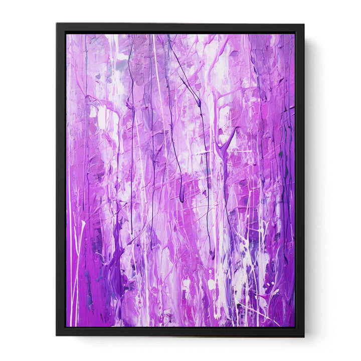 Purple Drip Painting   Canvas Print