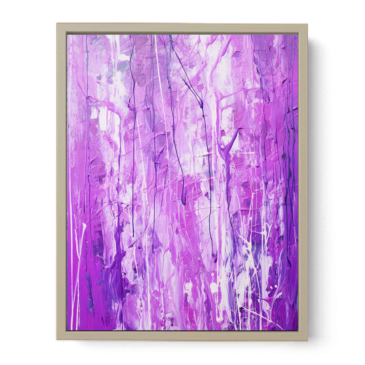Purple Drip Painting   Art Print