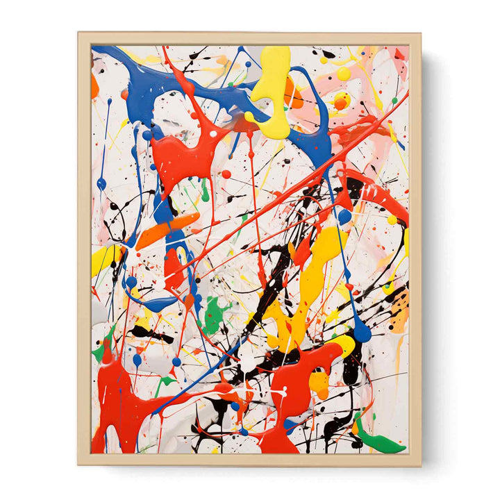 White Dripping Color Painting  Poster