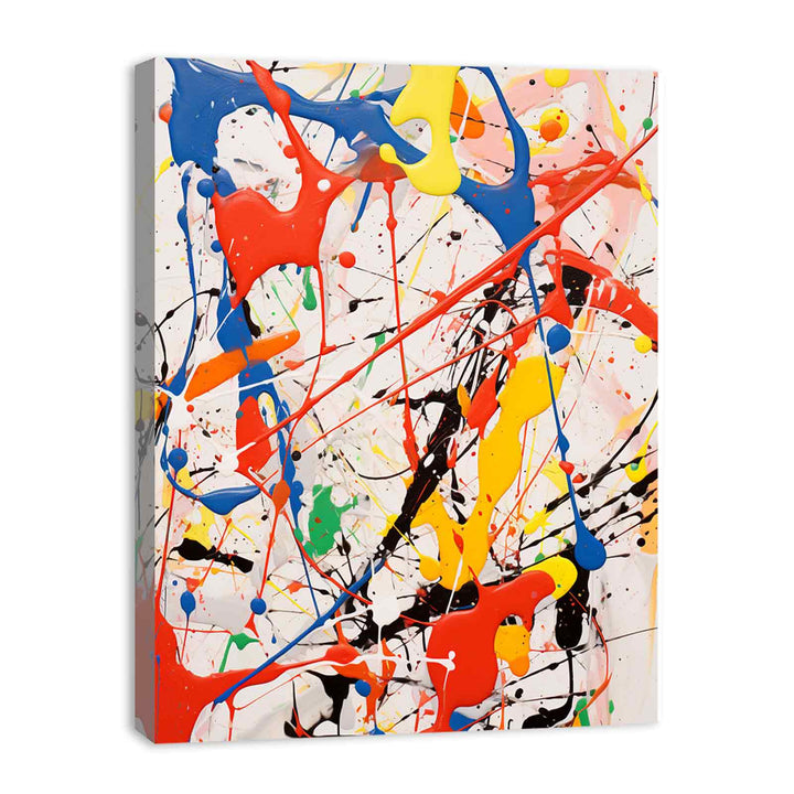 White Dripping Color Painting 