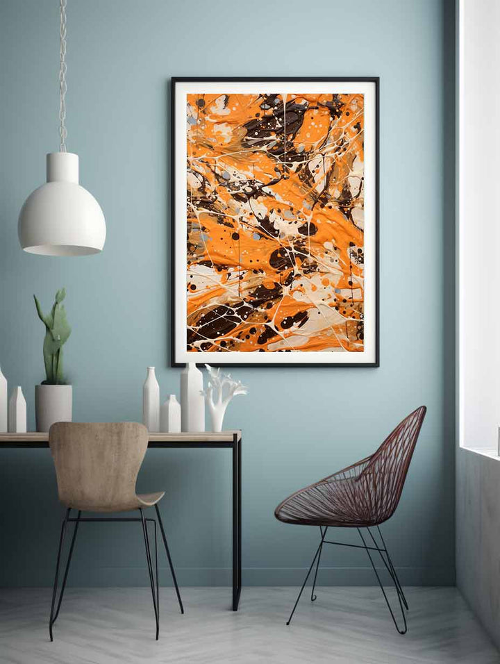 Brown  Drip  Painting