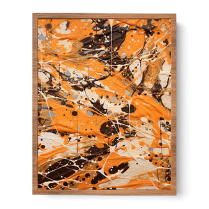 Brown  Drip  Painting Poster