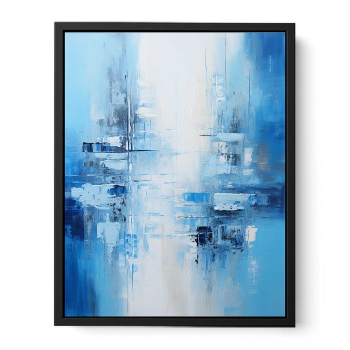 Knife Art Abstract Blue Painting 
