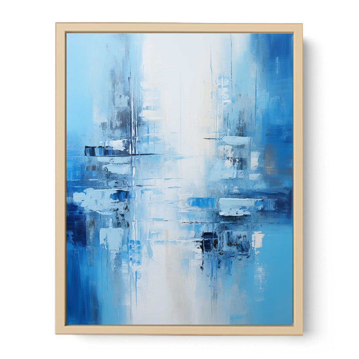 Abstract Blue Painting  Streched canvas