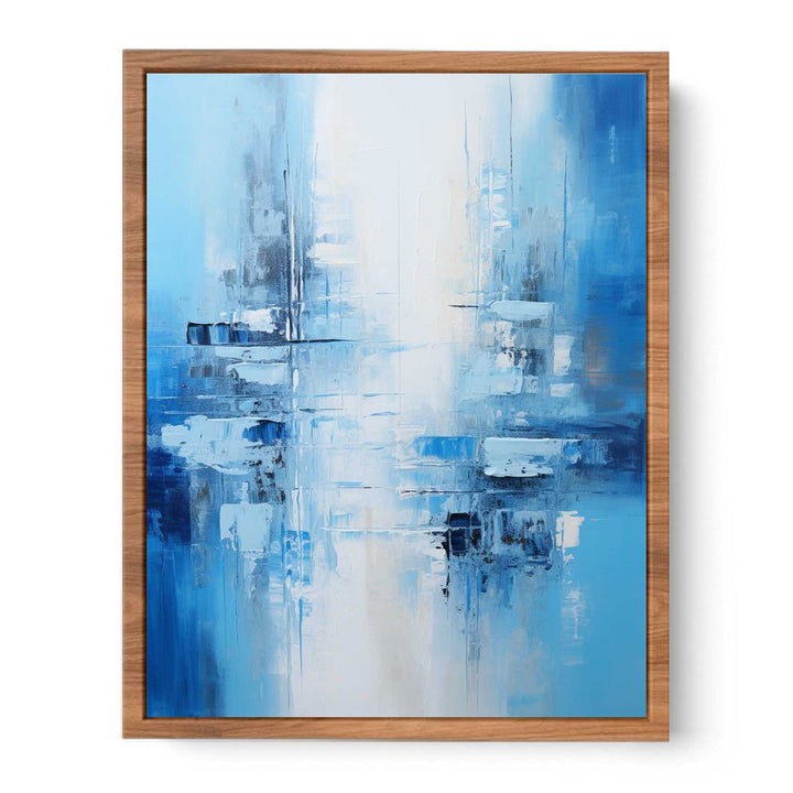 Abstract Blue Painting Poster