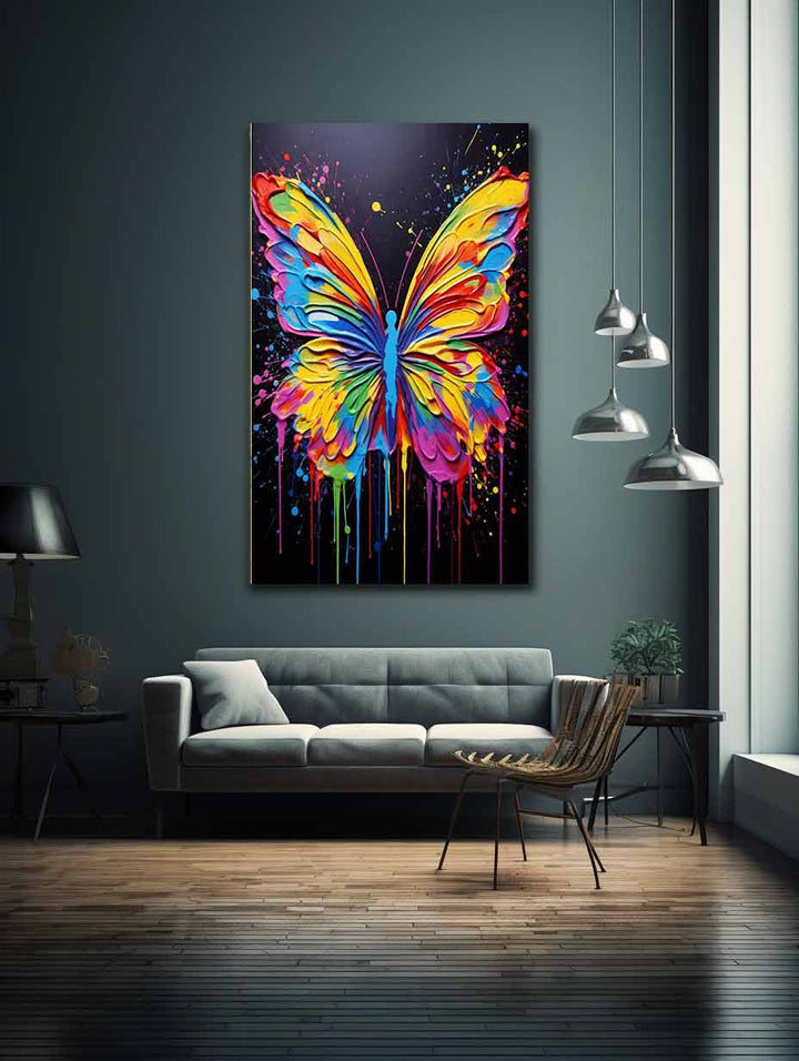 Painting Butterfly Color Drips  