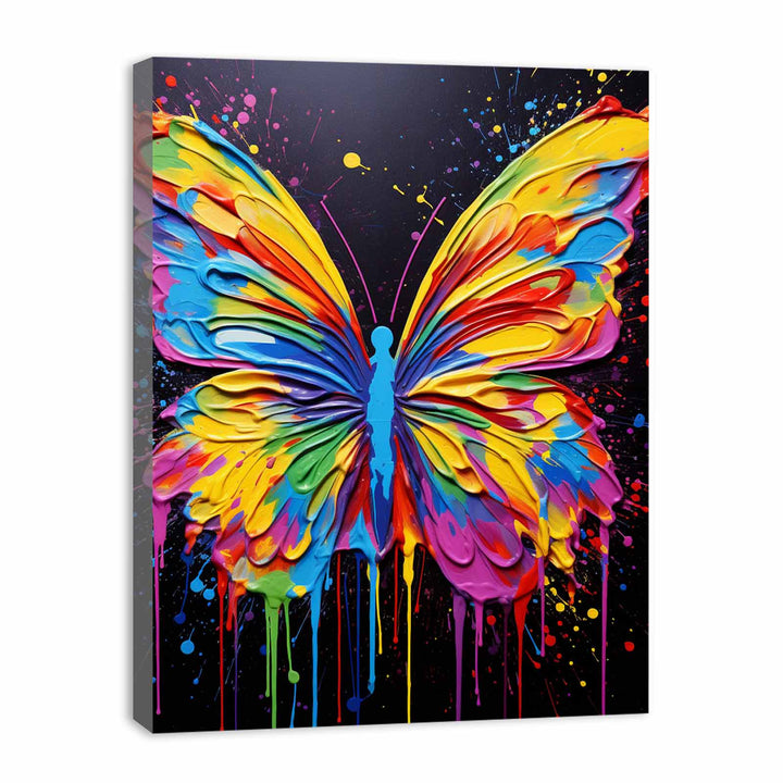 Painting Butterfly Color Drips  