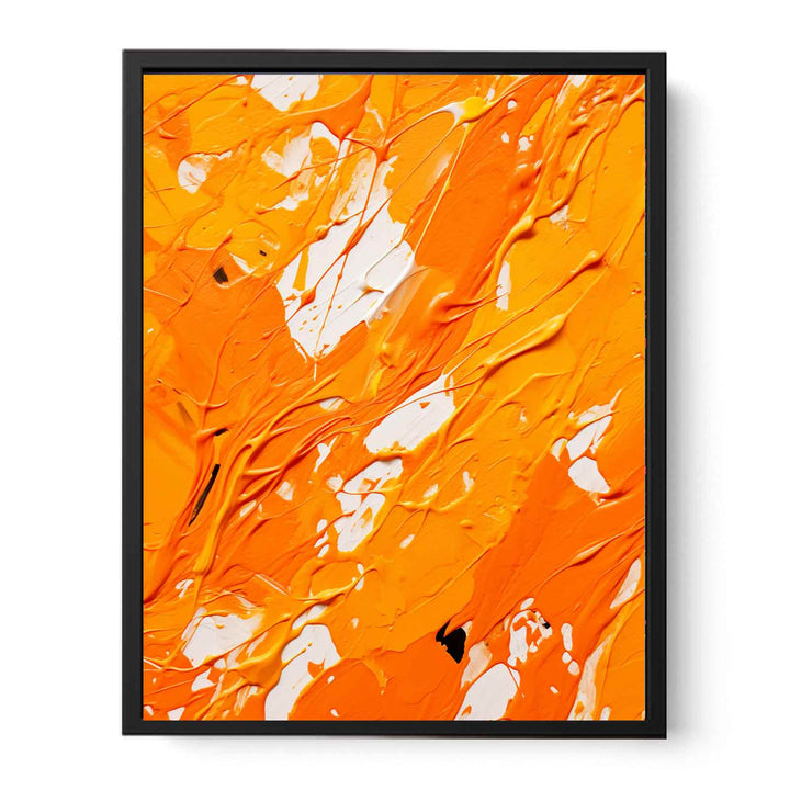 Orange Dripping Color Painting 