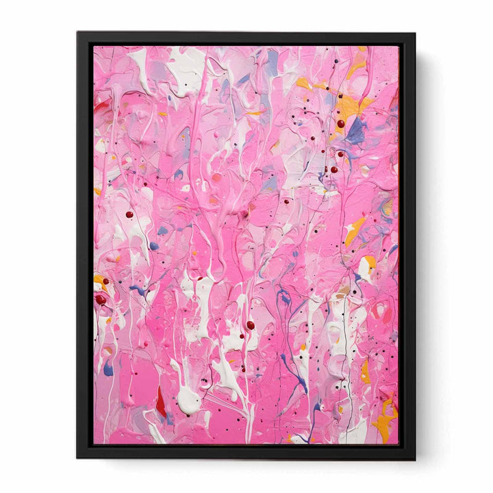Pink  Drip  Painting  Canvas Print