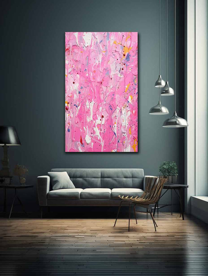 Pink  Drip  Painting