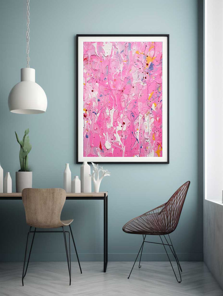 Pink  Drip  Painting