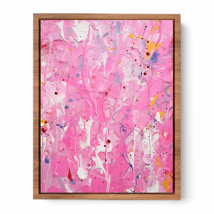 Pink  Drip  Painting Poster