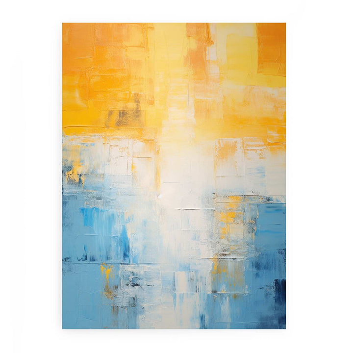 Yellow Blue Abstract Painting