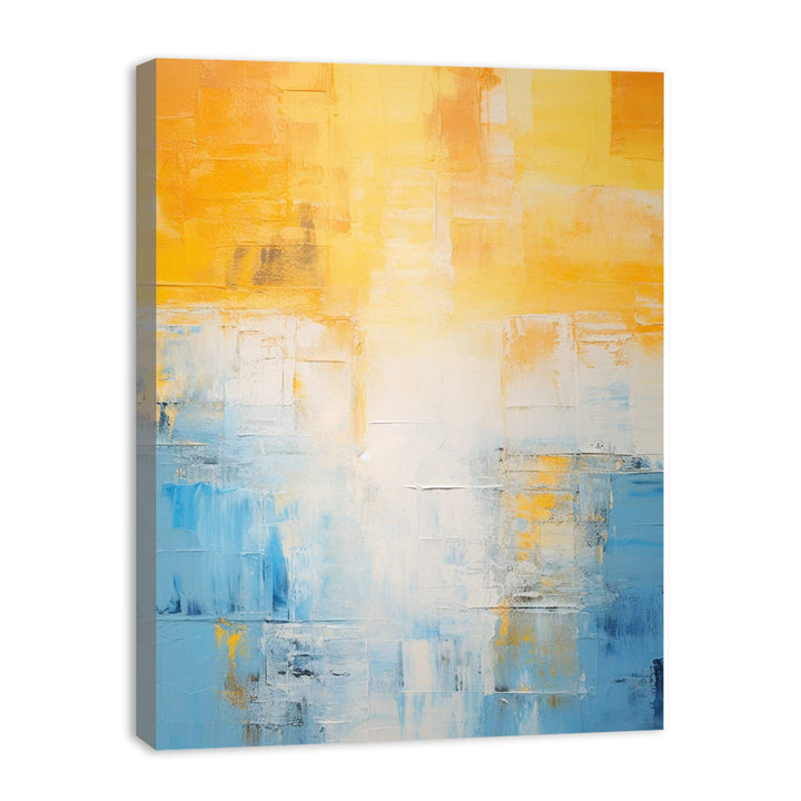 Yellow Blue Abstract Painting