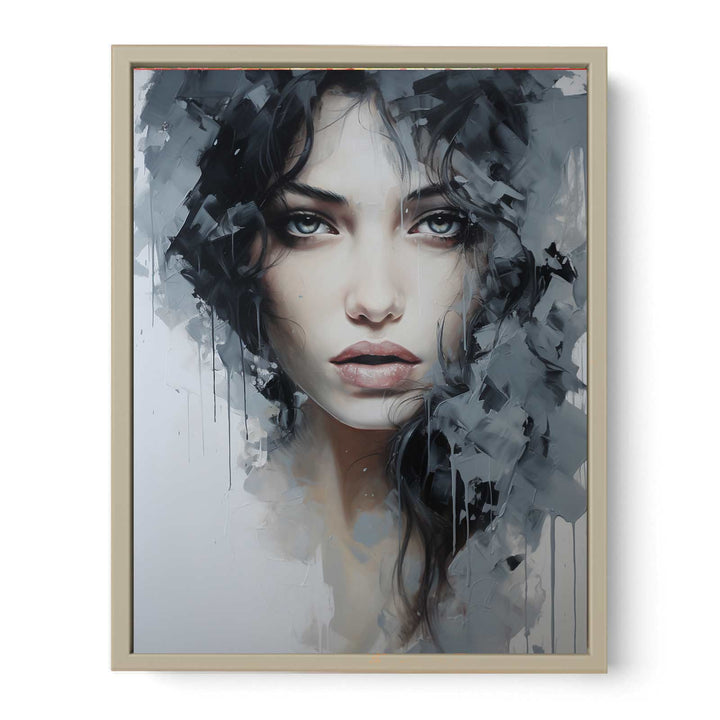 Grey Art Painting  Framed Print