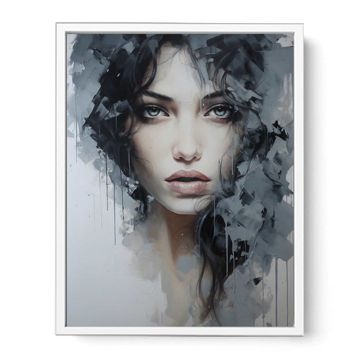 Grey Art Painting   Canvas Print