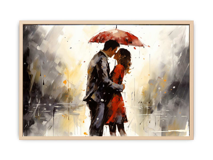 Red Couple Art Painting   Streched canvas