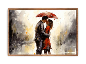 Red Couple Art Painting  Poster