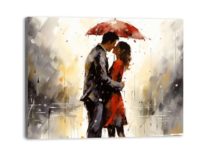 Red Couple Art Painting