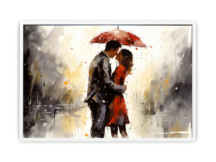 Red Couple Art Painting  Framed Print