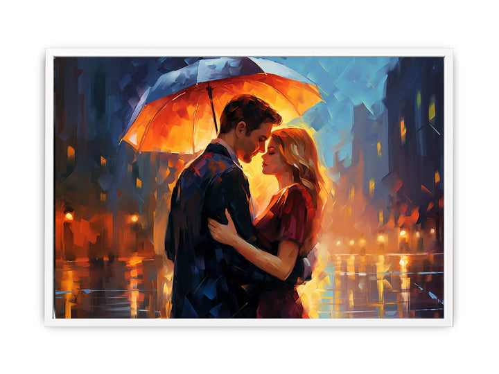 Couple Umbrella Art Painting-1  Canvas Print