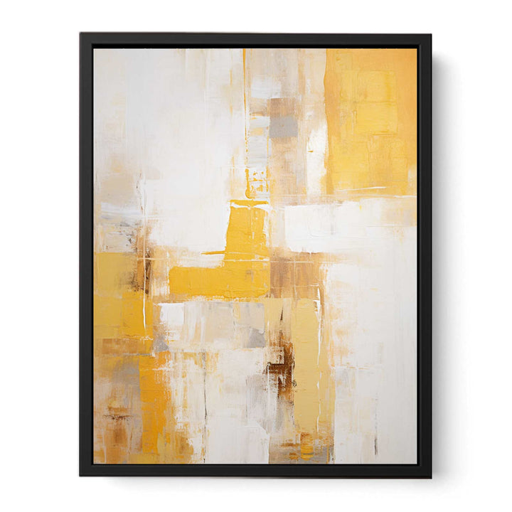 Yellow Grey Art Painting   Canvas Print