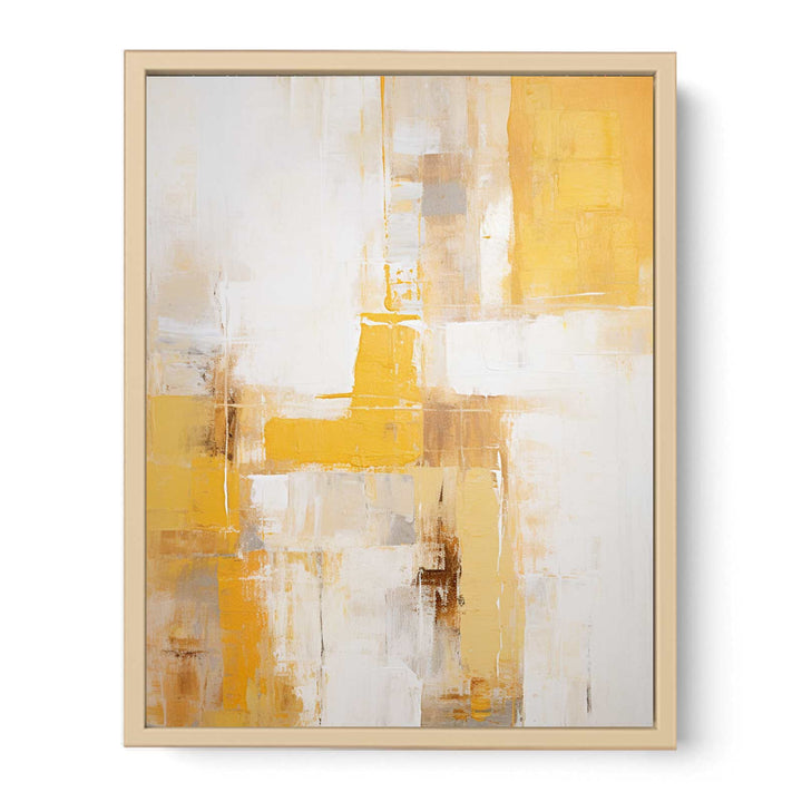 Yellow Grey Art Painting   Streched canvas