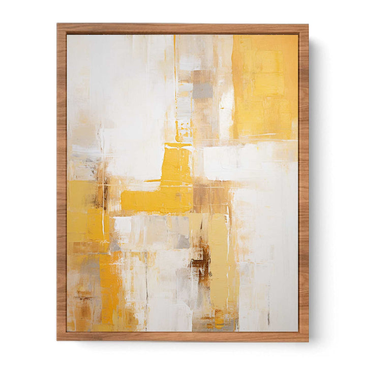 Yellow Grey Art Painting  Poster