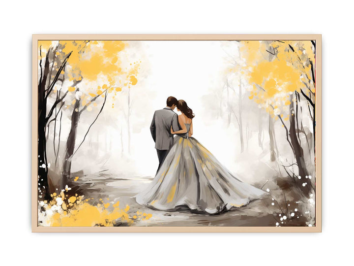 Golden Fall Love Art  Streched canvas