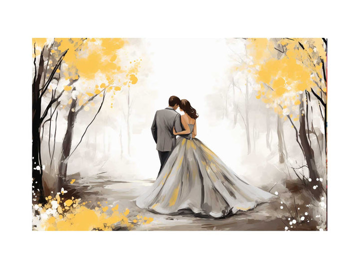 Golden Fall Love Art