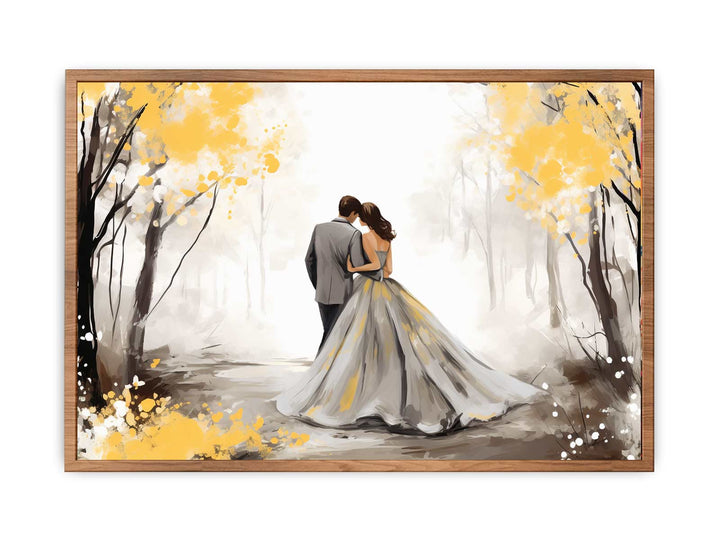 Golden Fall Love Art Poster