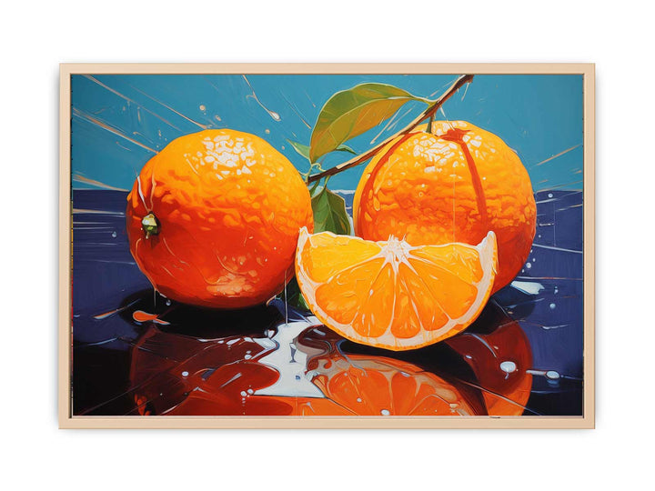 Orange Art Painting   Streched canvas