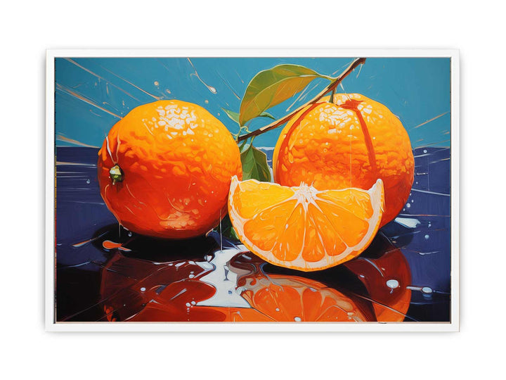 Orange Art Painting  Framed Print