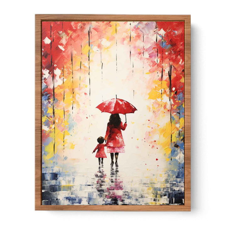 Kid Umbrella Art Painting  