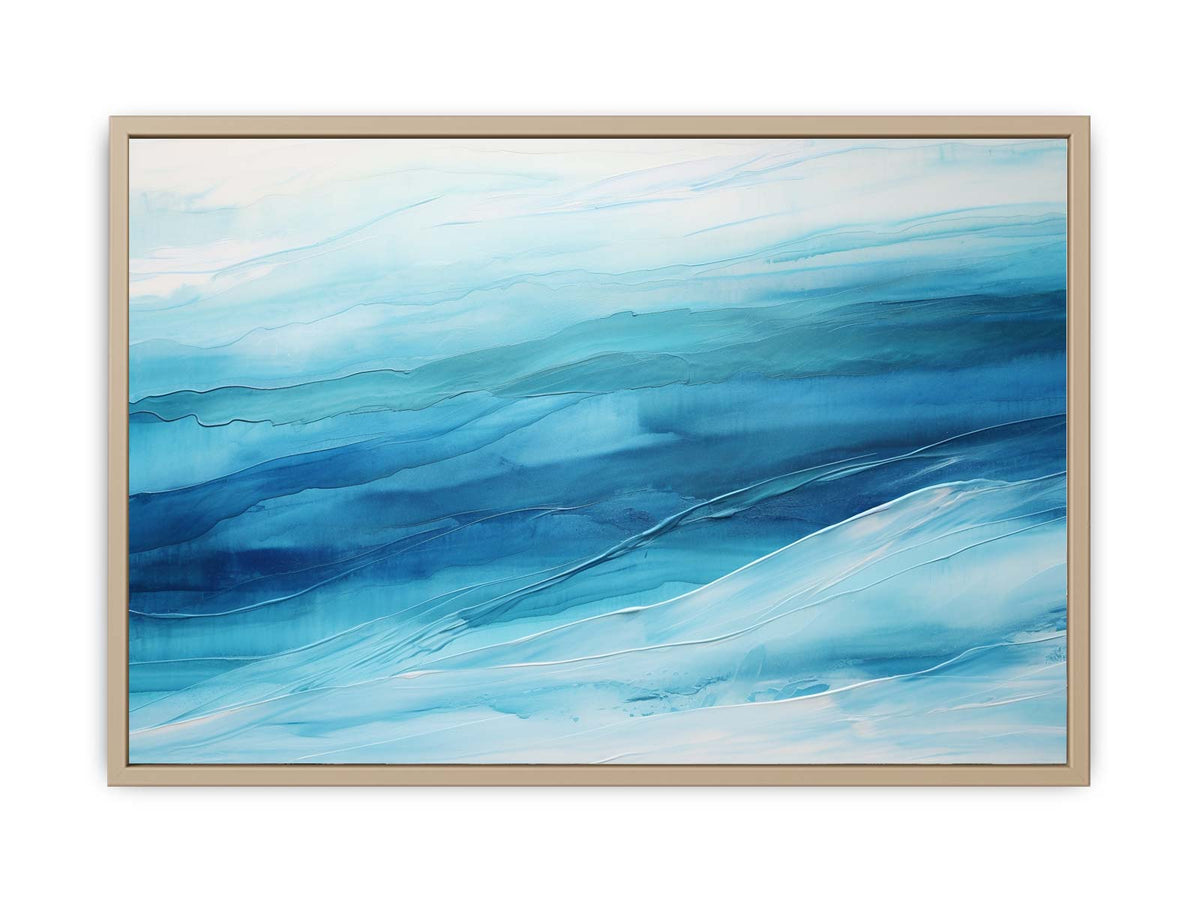 Blue Abstract Layer   Art Print