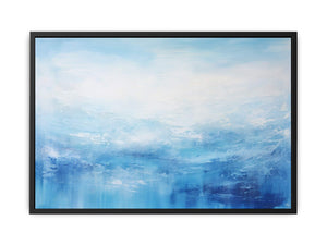 White Blue Abstract  Canvas Print