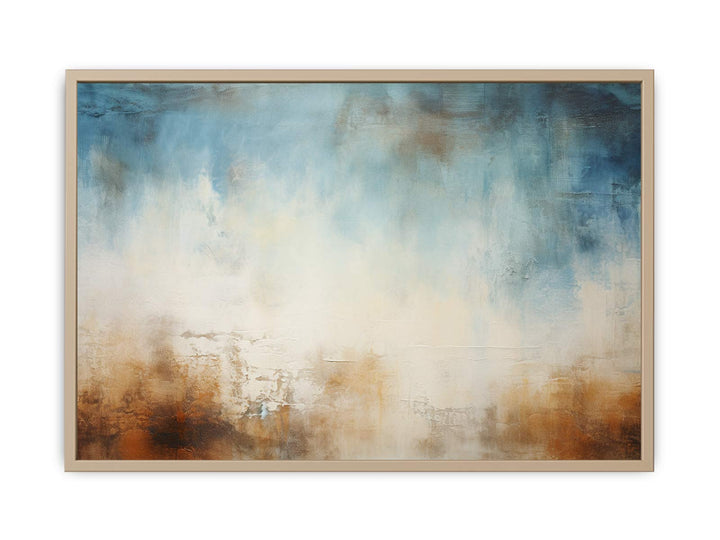 Blue Brown  Abstract  Art Print