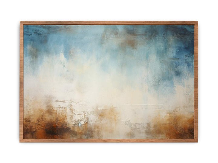 Blue Brown  Abstract Poster