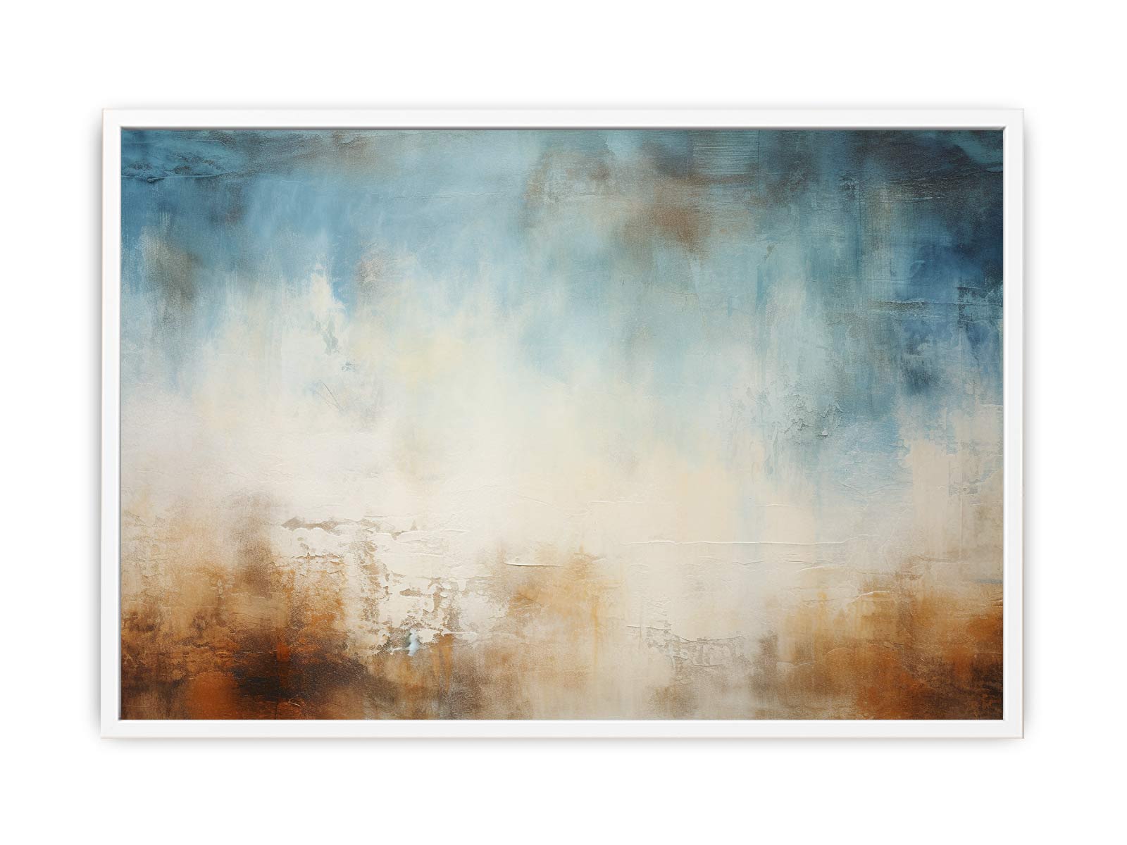 Blue Brown  Abstract Framed Print
