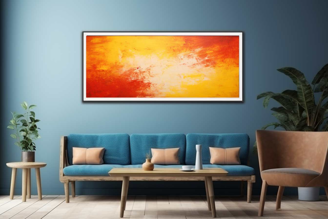 Red Yellow  Abstract Painting