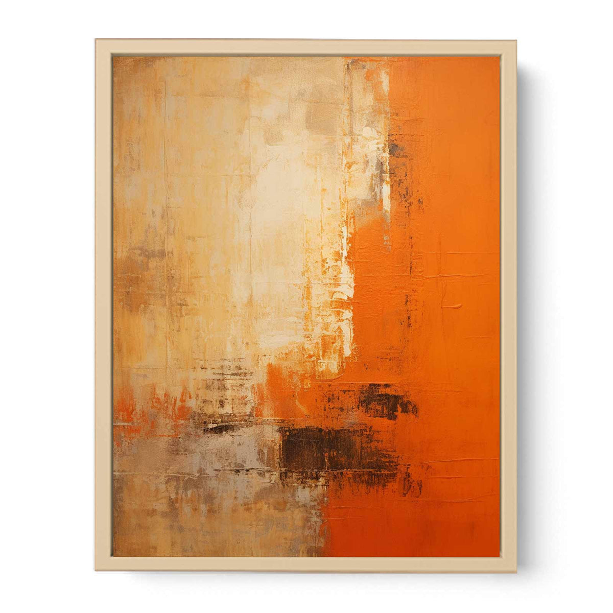 Orange Abstract  Painting  Streched canvas