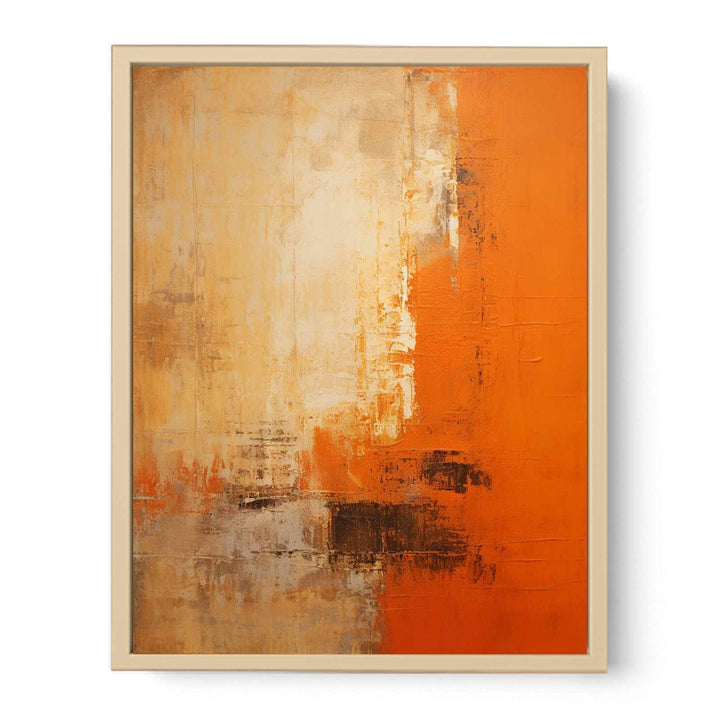 Orange Abstract  Painting  Streched canvas