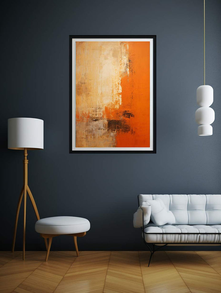 Orange Abstract  Painting