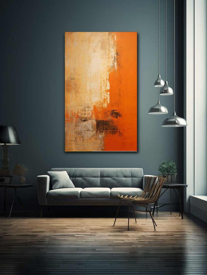 Orange Abstract  Painting