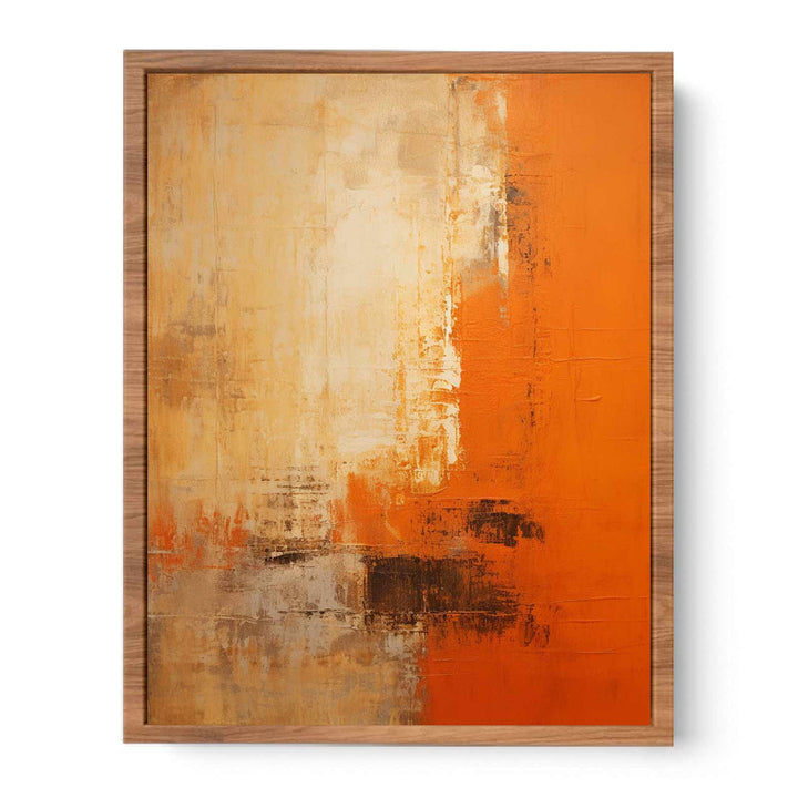 Orange Abstract  Painting Poster
