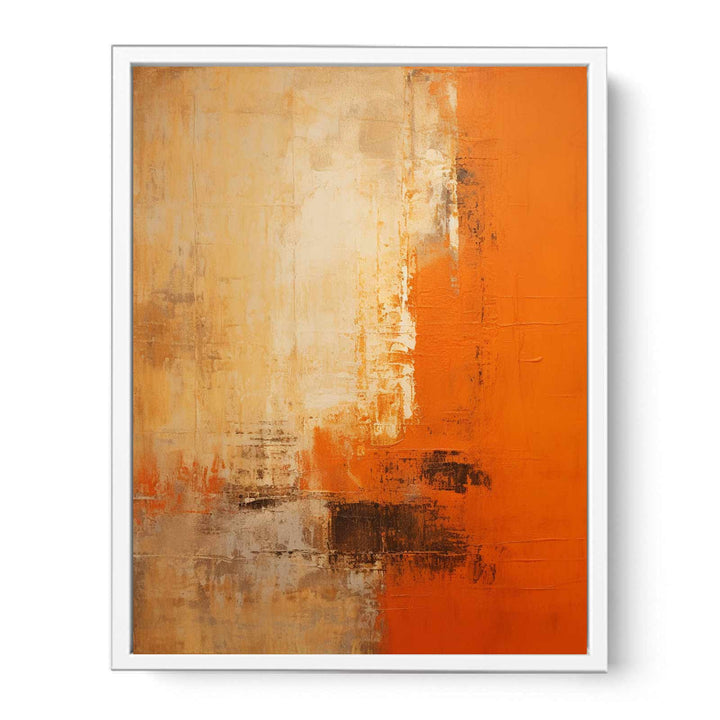 Orange Abstract  Painting Framed Print
